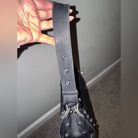 Bottega veneta Studded Black Leather Shoulder Bag - Picture 5 of 16